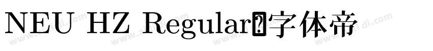 NEU HZ Regular字体转换